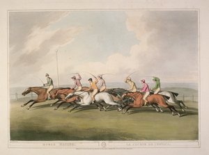 Hestevæddeløb fra Ormes samling af britiske feltsportstryk, 1807