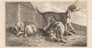 Tre Hunde af Samuel Howitt