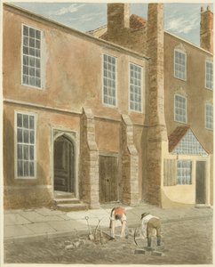 Rester af Bristol Castle på et hus i Castle Green (blyant og akvarel på papir)