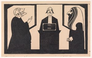 Mellem disse tre svinger mit hjerte (original titel på objektet) af Samuel Jessurun de Mesquita (signed by artist)