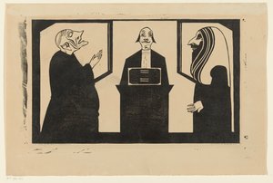Mellem disse tre svinger mit hjerte (original titel på objektet) af Samuel Jessurun de Mesquita (signed by artist)