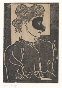 maskeret kvinde af Samuel Jessurun de Mesquita (signed by artist)