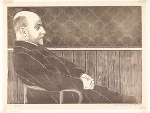 Portræt af Maurits van der Valk af Samuel Jessurun de Mesquita (signed by artist)