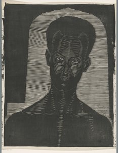 Portræt af en ukendt mand Curaçau (titel på objekt) af Samuel Jessurun de Mesquita (signed by artist)