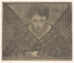 V-hals kvinde af Samuel Jessurun de Mesquita (signed by artist)