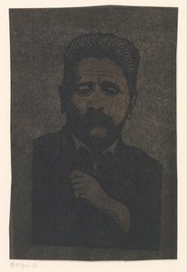 Selvportræt (med skygge) af Samuel Jessurun de Mesquita (signed by artist)