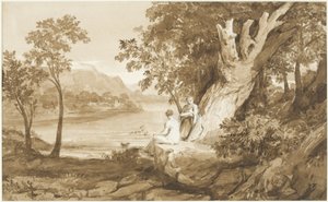 Illustration til Comus, 1811 (pen & blæk og vask på papir)
