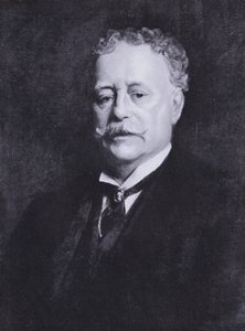 Portræt af Henry Woods (farve litografi) af Samuel Luke (after) Fildes