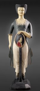 Model af en galionsfigur, ca. 1800 (bemalet træ) af Samuel McIntire