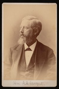 Portræt af Aaron Augustus Sargent 1827-1887, mellem 1876 og 1880. af Samuel Montague Fassett