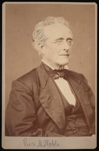 Portræt af pastor Mason Noble 1809-1881, mellem 1876 og 1880.