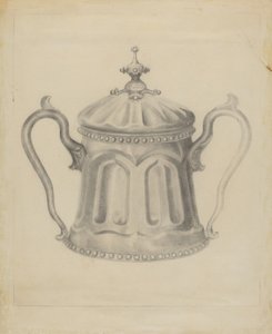 Tin sukkerskål af Samuel O. Klein