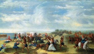 Fort Dearborn-massakren den 15. august 1812 af Samuel Page