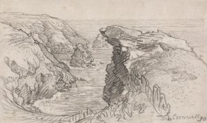 En side fra en kornisk skitsebog: Cornwall 30 af Samuel Palmer