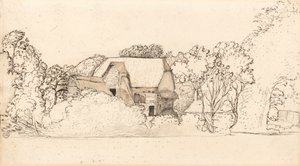 En gammel lade ved Shoreham af Samuel Palmer