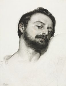 Hoved af en mand af Samuel Palmer