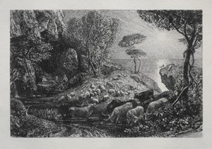 Moeris og Galatea af Samuel Palmer