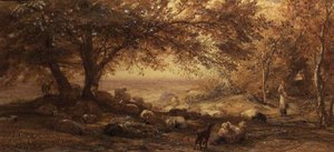 Shady Quiet (akvarel) af Samuel Palmer