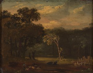 Skitse fra Naturen i Sion Park af Samuel Palmer