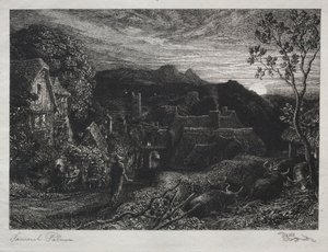 Klokkeren, 1879. af Samuel Palmer