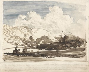 The Bright Cloud (w/c på papir) af Samuel Palmer