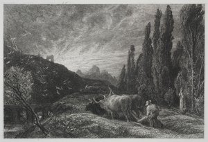 The Early Ploughman, før 1861. af Samuel Palmer