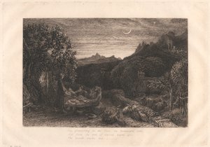 The Homeward Star af Samuel Palmer