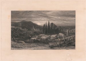 Den stigende måne af Samuel Palmer