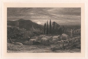 Den stigende måne af Samuel Palmer