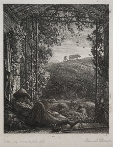 Den sovende hyrde af Samuel Palmer