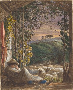 Den sovende hyrde; Tidlig morgen af Samuel Palmer