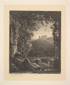 Den sovende hyrde, tidlig morgen, 1857.