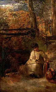 Den unge lystfisker (olie om bord) af Samuel Palmer