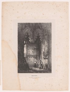 Interiør af en kirke i Louviers Louviers (titel på objekt) Interiør (serietitel) Interiør (serietitel) af Samuel Prout (attributed to)