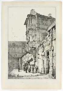 Ancien Palais, Bamberg, fra faksimiler af skitser lavet i Flandern og Tyskland af Samuel Prout