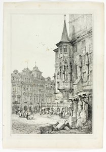 Rådhuset, Prag af Samuel Prout