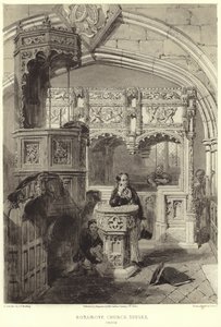 Interiør af kirken St. Mary og St. Blaise af Samuel Prout