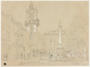 Plads i Aix-en-Provence af Samuel Prout