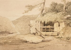 Brøndhoved (akvarel) af Samuel Prout