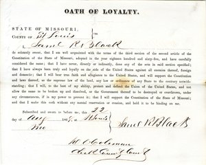 Loyalitet ed af Samuel R. Black fra Missouri, County of St. Louis af Samuel R. Black