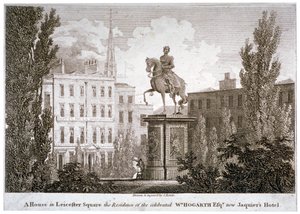 Leicester Square, Westminster, London, c1805 af Samuel Rawle