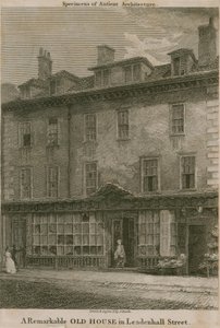 Bopæl i Leadenhall Street, London, af Nicholas Bentley, også kendt som Dirty Dick af Samuel Rawle