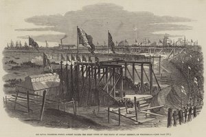Hans Kongelige Højhed Prins Albert lægger den første sten af havnen i Great Grimsby onsdag af Samuel Read