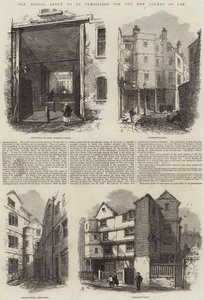 Gamle huse ved at blive revet ned for de nye domstole