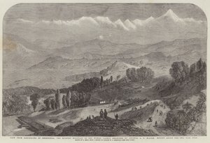Udsigt fra Darjeeling af Deodhunga, det højeste bjerg i verden, for nylig målt af oberst A S Waugh, Højde over havet, 29002 fod af Samuel Read