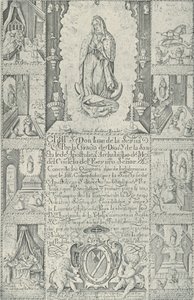 Aflad for donation af almisse til opførelse af en kirke til th..., 1608 faksimile 1930-40. af Samuel Stradanus