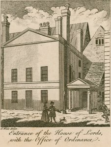 Indgangen til House of Lords med Office of Ordinance, Westminster af Samuel Wale