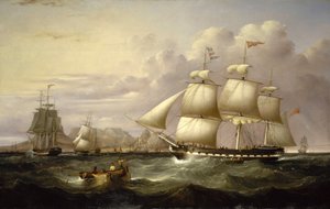 Det Ostindiske Kompagnis handelsskib "Euphrate", bygget i Liverpool (England) i 1834,