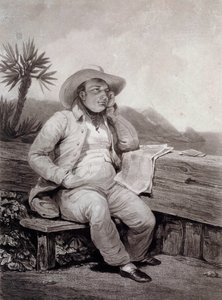 Portræt af Napoleon I (1769-1821) et Sainte Helene-stik af Samuel William Reynolds (1773-1835) 1820 Ile d