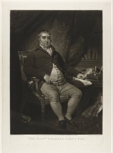 Portret af Charles James Fox Den ærede Charles James Fox (titel på objekt) af Samuel William Reynolds (I)